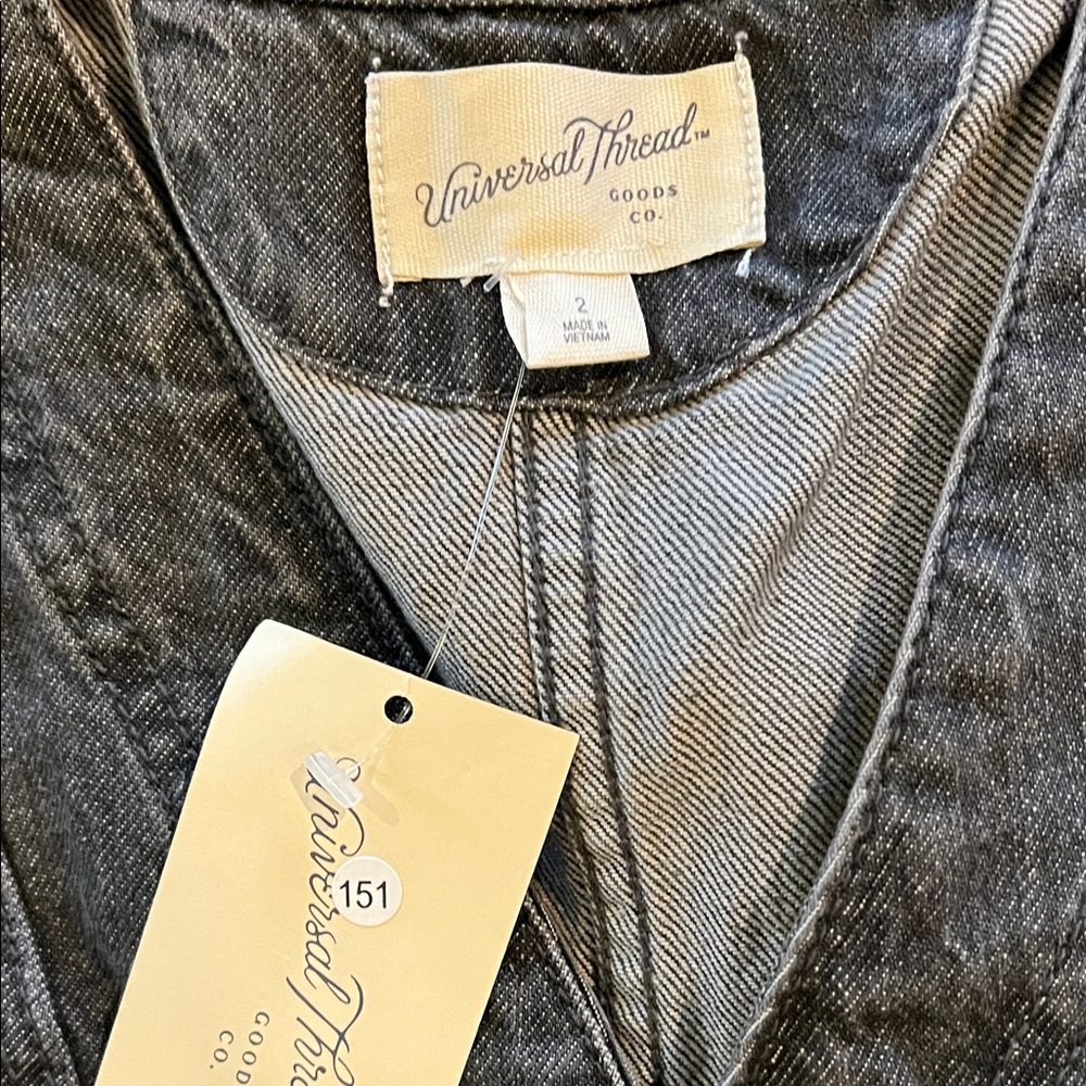 NWT Universal Thread - Black Denim Button-Down An… - image 3